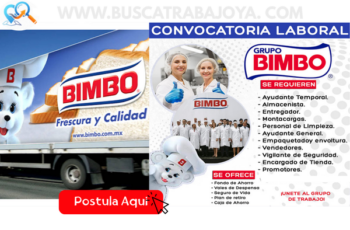 BIMBO está contratando: vacantes con crecimiento profesional