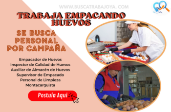 Trabaja en Producción y Empaque de Huevos Hoy