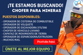 Trabajo de Chofer en Minería: Vacantes a Nivel Nacional