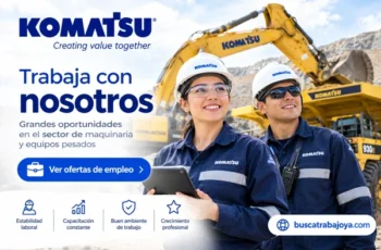 Trabajo en Komatsu conoce los puestos que puedes encontrar