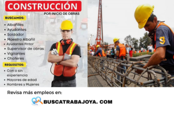 Trabajo en construcción de obras y oportunidades laborales