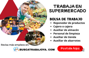 Trabajo en supermercados para personal de planta