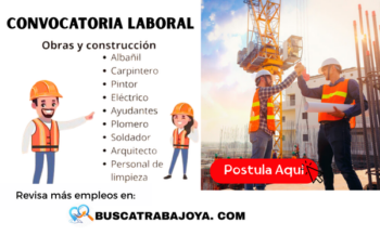 Trabajos para construir casas: conoce los principales puestos